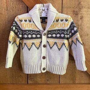 Infant BABY GAP Boy 6-12 Months 4 Button Front Closure Cardigan Sweater